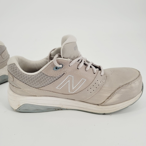 NEW BALANCE WW928GR2 928 V2 Tan Gray Leather Walking Shoes Women’s Size 8.5 2E - Picture 4 of 8